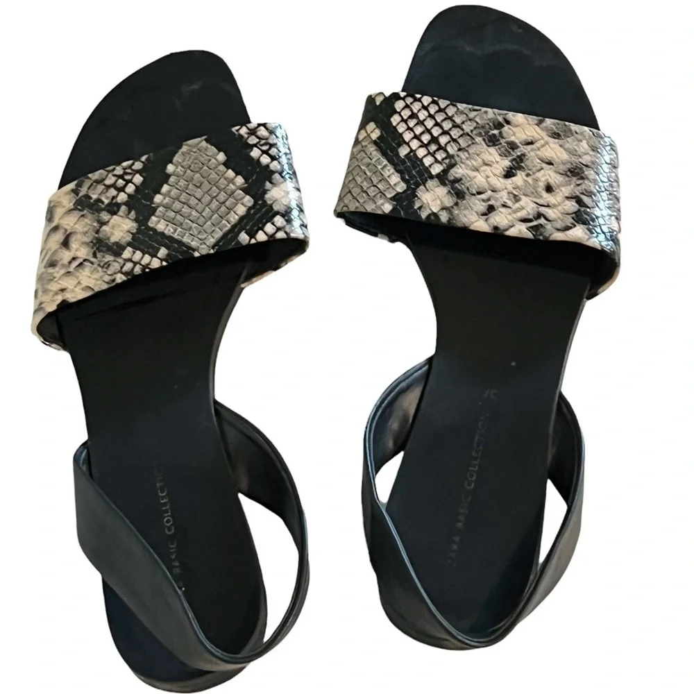 Zara Basic Collection Snakeskin Strap Sandal - Picture 2 of 6